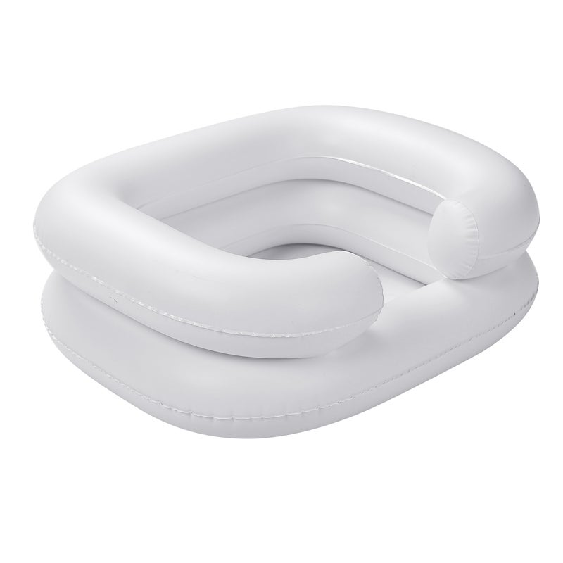 Portable Inflatable Hair Washing Basin With Drain Tube White 20 X 1 X 17cm - Image 2