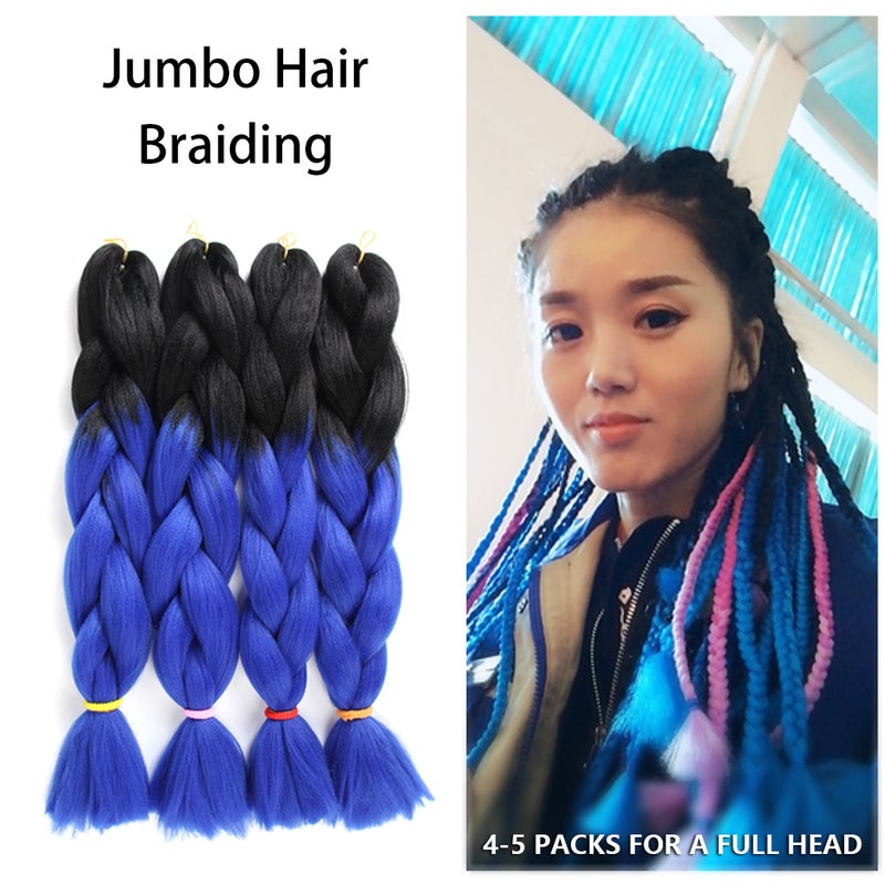 وصلة شعر طويلة مضفرة مصنوعة من الألياف الصناعية مقاس M44 متعدد الألوان 60 X 5 X 7سم - Image 2