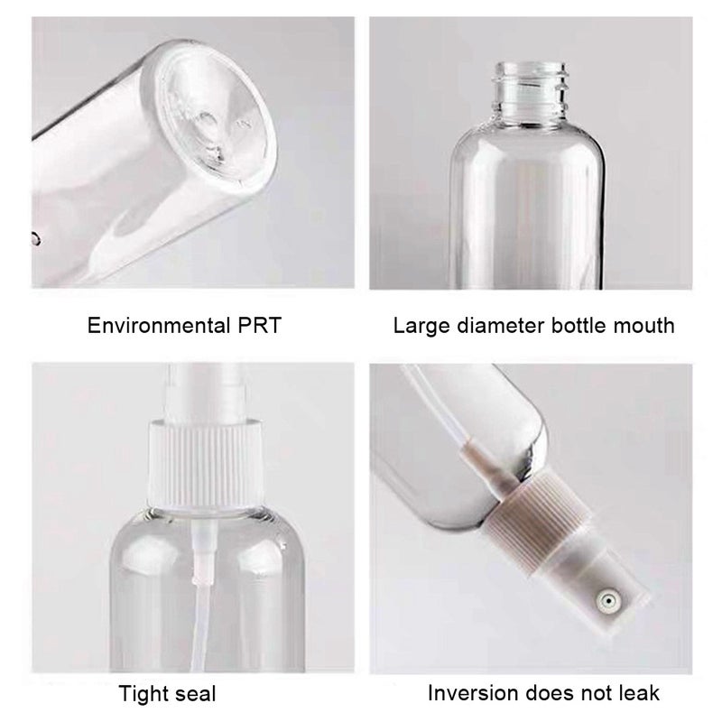 Refillable Fine Mist Spray Bottles Transparent 10 X 4 X 4cm