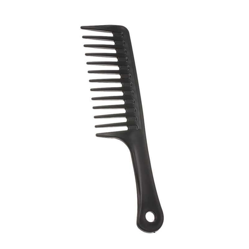 ABS Plastic Heat-Resistant Wide Tooth Hair Comb Black 25 x 1 x 7cm