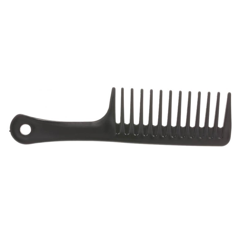 ABS Plastic Heat-Resistant Wide Tooth Hair Comb Black 25 x 1 x 7cm