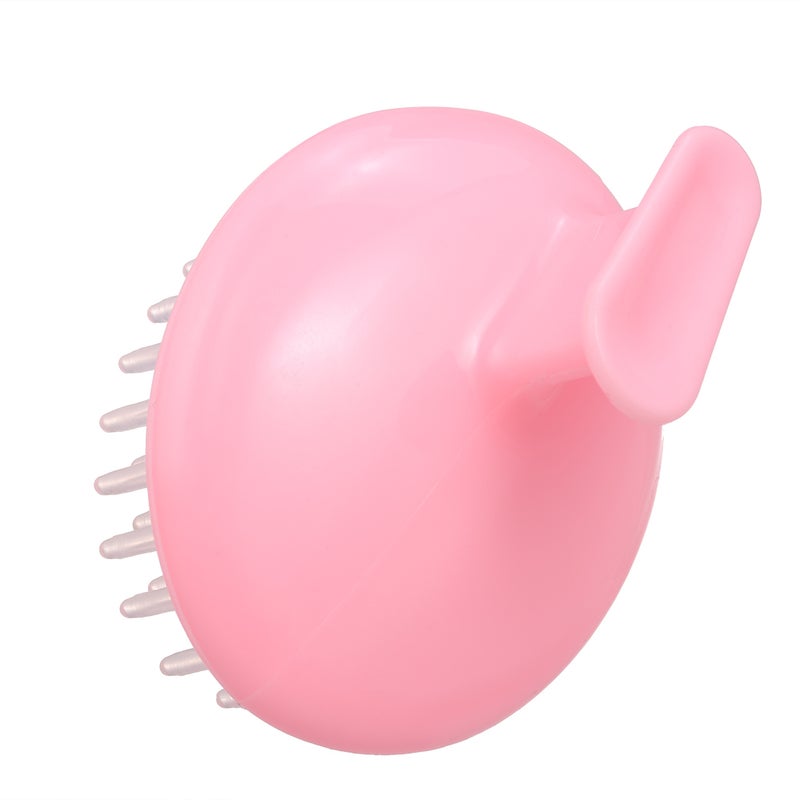 Silicone Head Body Shampoo Scalp Massage Brush Pink 9 x 7 x 7cm - Image 4