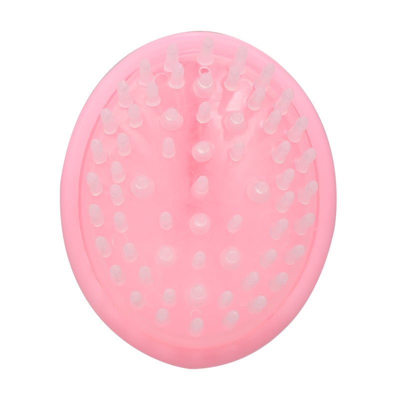 Silicone Head Body Shampoo Scalp Massage Brush Pink 9 x 7 x 7cm - Image 2