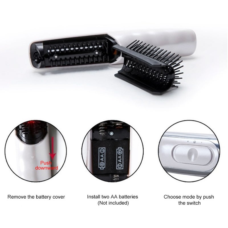 Generic Electric Massager Hair Comb White 21 x 4 x 6cm  - Image 2