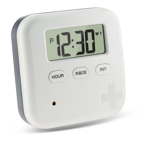 Dust-proof Separated Organizer Pill Box Case With Electronic Timer Alarm Clock