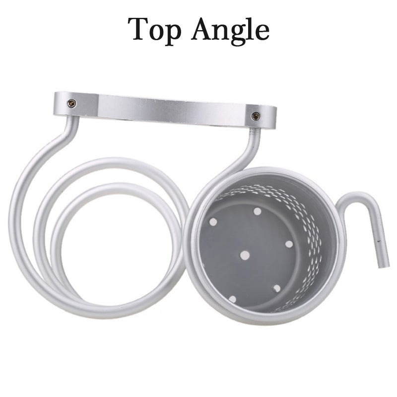 Wall Mounted Hair Dryer And Comb Holder Rack Stand Silver 24 x 9.5 x 12.5cm - Image 2