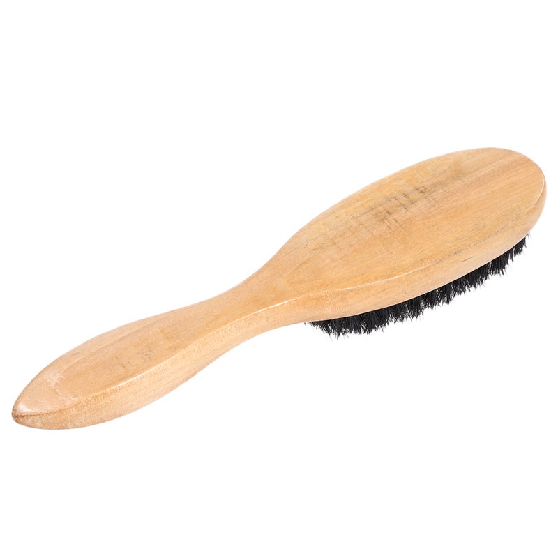 Solid Wood Handle Men's Beard Mustache Brush Brown 22 x 3 x 6cm - Image 3