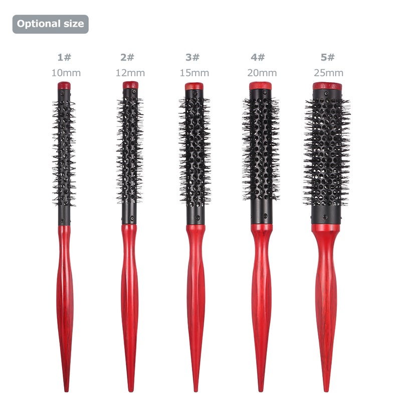 15mm Hair Round Brush Quiff Roller Comb Black/Red 31 x 3 x 3cm - Image 5