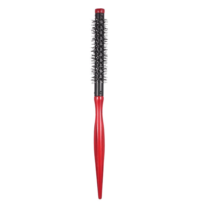 12mm Hair Round Brush Quiff Roller Comb Black/Red 31 x 2.5 x 2.5cm - Image 4