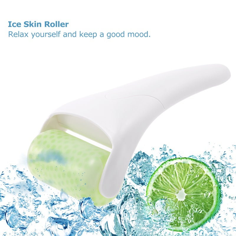 Generic ABS Handle Wrinkles Anti Aging Ice Skin Roller Face Body Massager White 19.5 x 6 x 9cm - Image 2