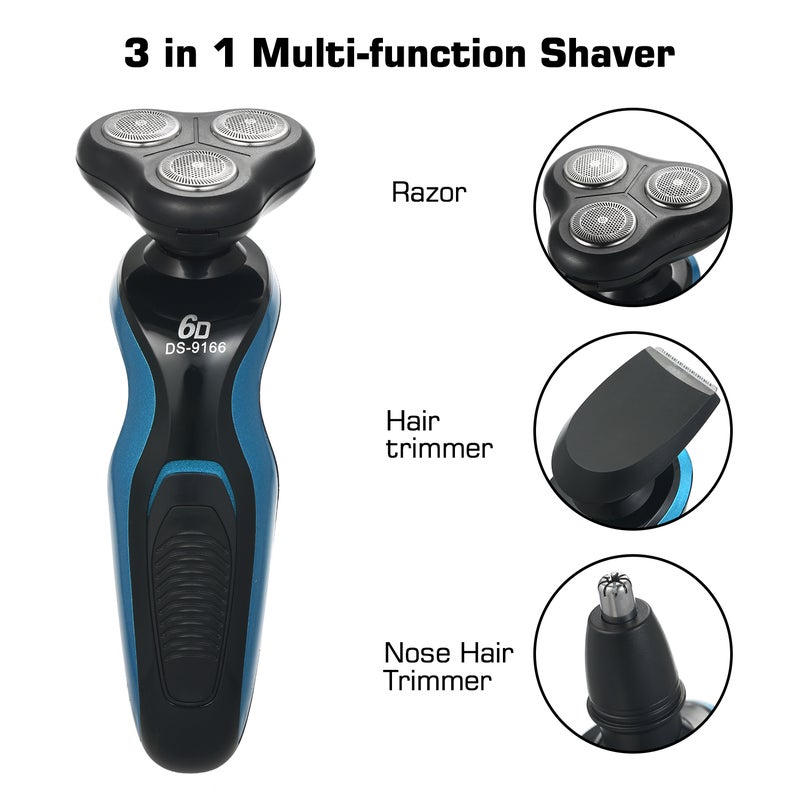 3 In 1 Multi-Function Electric Bald Men's Hair Trimmer Black 18.8 x 7.4 x 9.7cm - Image 2