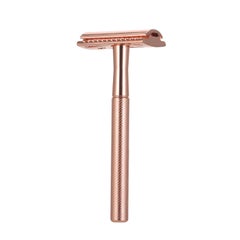 Generic Stainless Steel Double Edge Shaving Razor Rose Gold 13.4 x 4 x 6.5cm  - Image 1