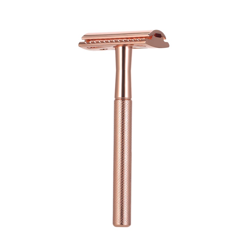 Generic Stainless Steel Double Edge Shaving Razor Rose Gold 13.4 x 4 x 6.5cm  - Image 1