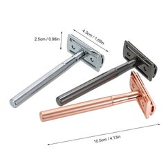 Generic Stainless Steel Double Edge Shaving Razor Black 13.4 x 4 x 6.5cm  - Image 5