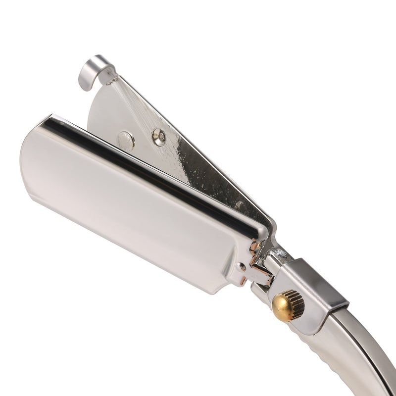 Generic Straight Foldable Razor With 10 Piece Blades And Storage Bag Silver 20 x 4 x 8cm - Image 3