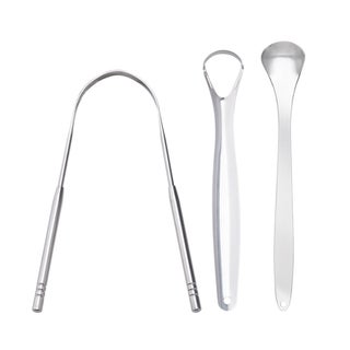 3 Piece Stainless Steel Oral Tongue Cleaner Silver 15 x 3 x 4.9cm - v1604067375/N41447220A_1
