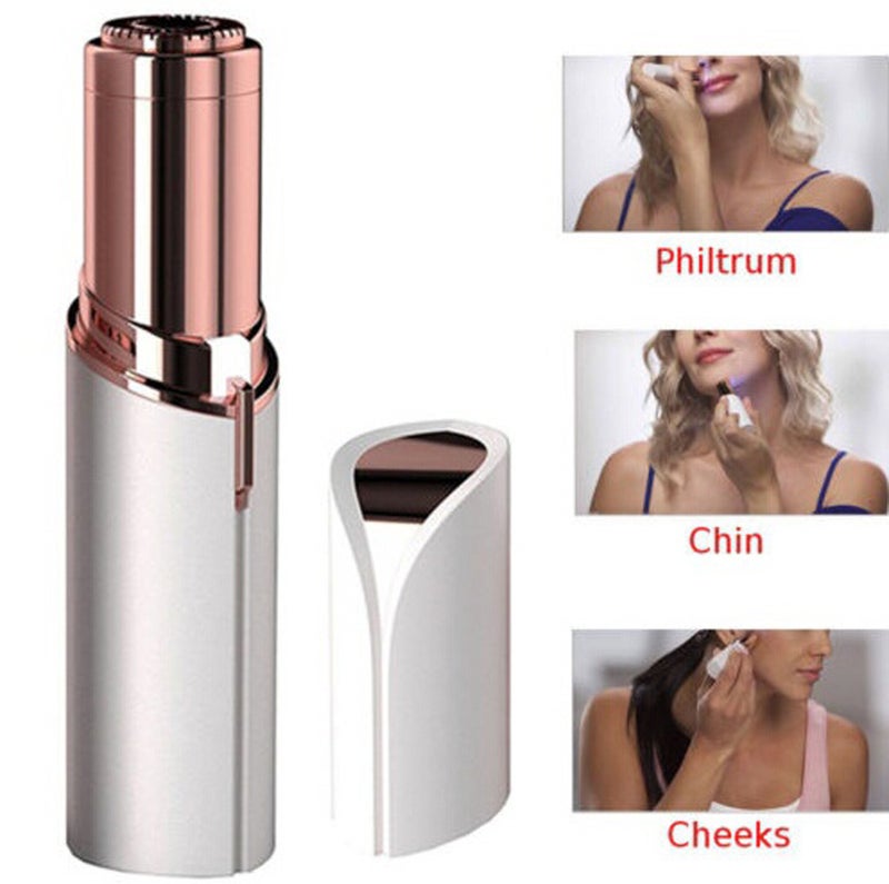 Mini Portable Electric Flawless Painless Lipstick Shape Hair Removal Trimmer Multicolour 8 x 2.8 x 2.8cm - Image 3