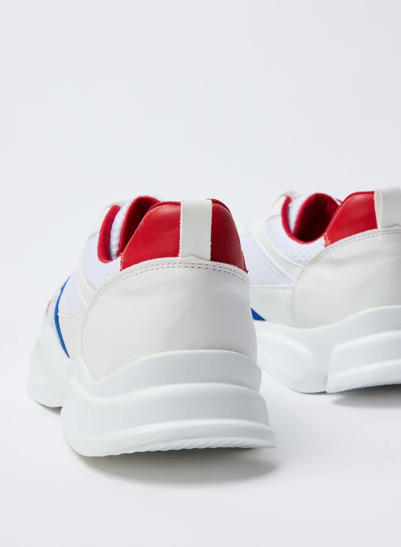 trendyol Contrast Panelled Sneakers White/Blue/Red