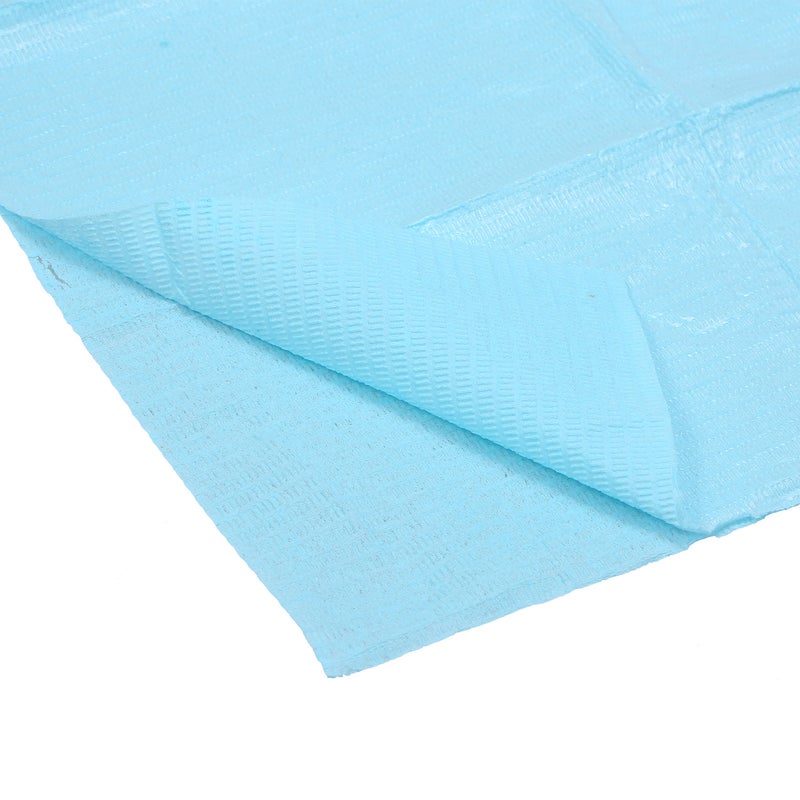 Generic 30 Piece Dental Disposable Neckerchief Paper Scarf Towel Lacing Bibs Blue 25.5 x 11.5 x 18cm - Image 4