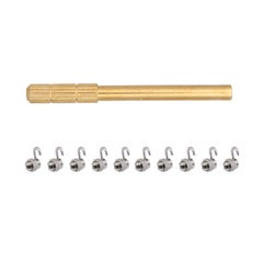 10 Piece Orthodontic Crimpable Hook Stops Lock Left And Right With Instrument Dental Supply Silver 7.5 x 0.5 x 5.5cm