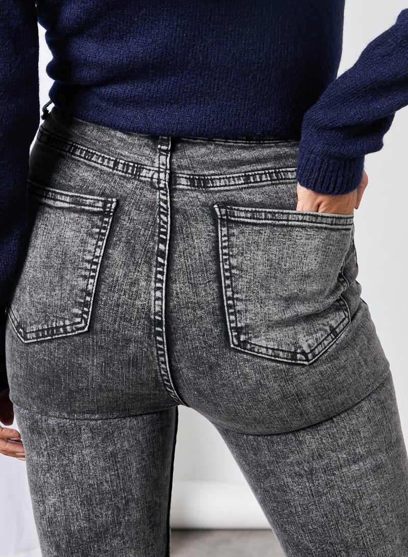 trendyol - High Waist Skinny Jeans Anthracite - Image 1