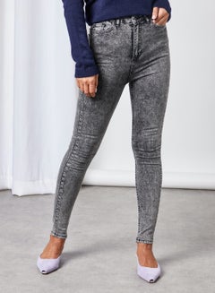 High Waist Skinny Jeans Anthracite