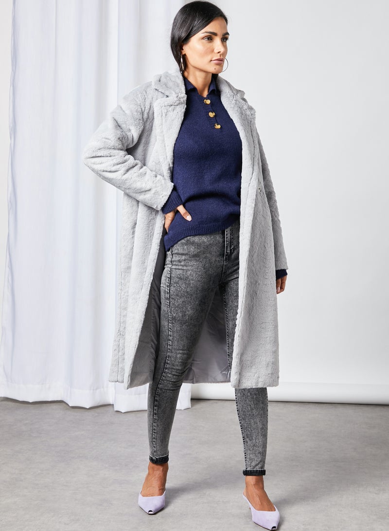 trendyol - High Waist Skinny Jeans Anthracite - Image 1