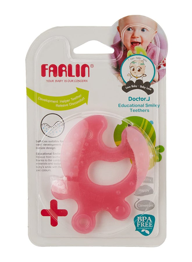 FARLIN - Educational Uniquely Shaped Teether, 0+Months - Pink - Image 1