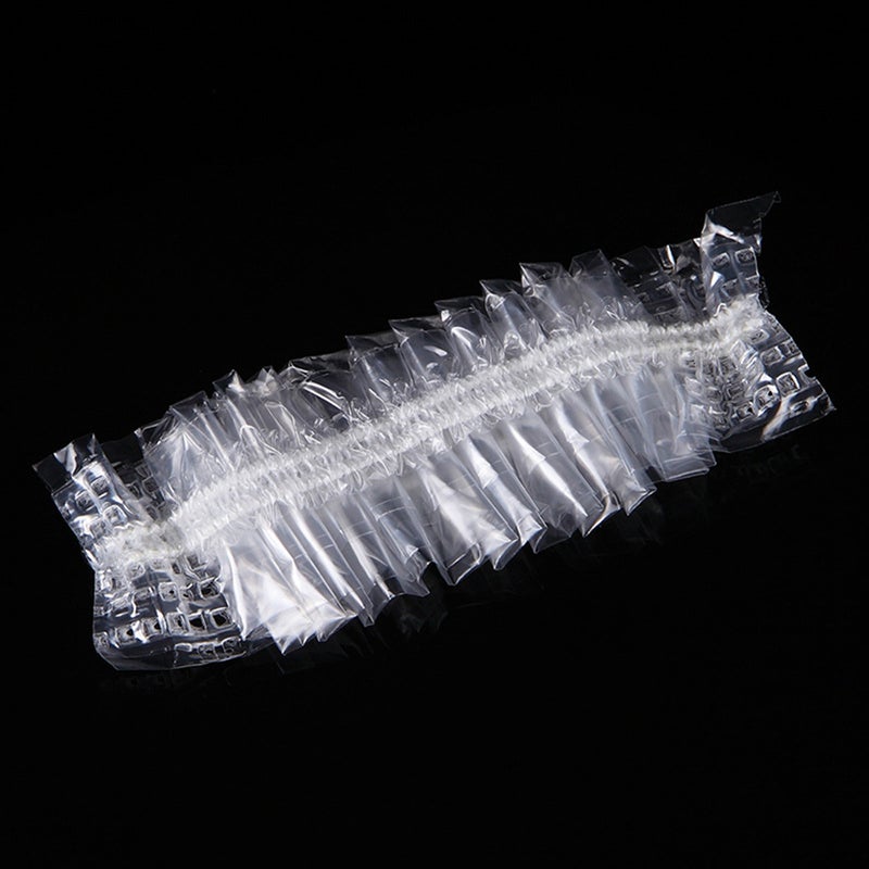 Generic 100-Piece Disposable Plastic Ear Protector Cap Set Transparent 20X3X11cm - Image 3
