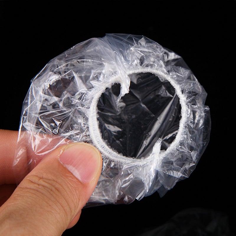 Generic 100-Piece Disposable Plastic Ear Protector Cap Set Transparent 20X3X11cm - Image 2