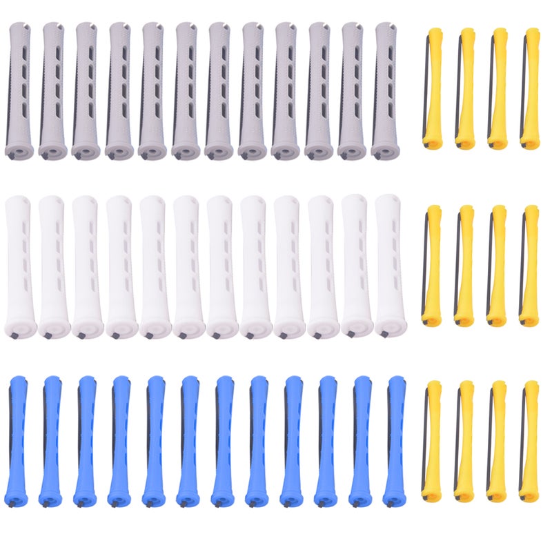 طقم قضبان بيرم للشعر مع غطاء مكون من 48 قطعة متعدد الألوان 15X5X7سم - Image 1