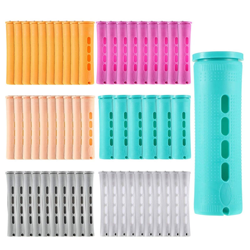 طقم قضبان بيرم للشعر مع غطاء مكون من 48 قطعة متعدد الألوان 15X5X7سم - Image 4