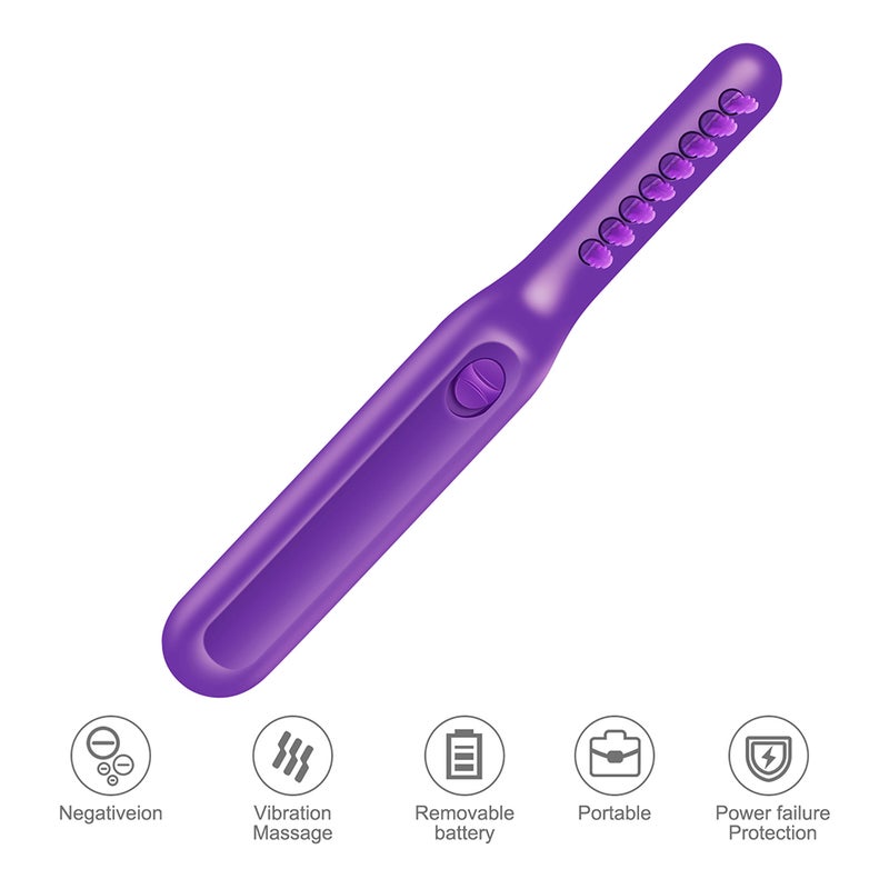 Generic Electric Detangling Comb Purple 29X4X8cm  - Image 1