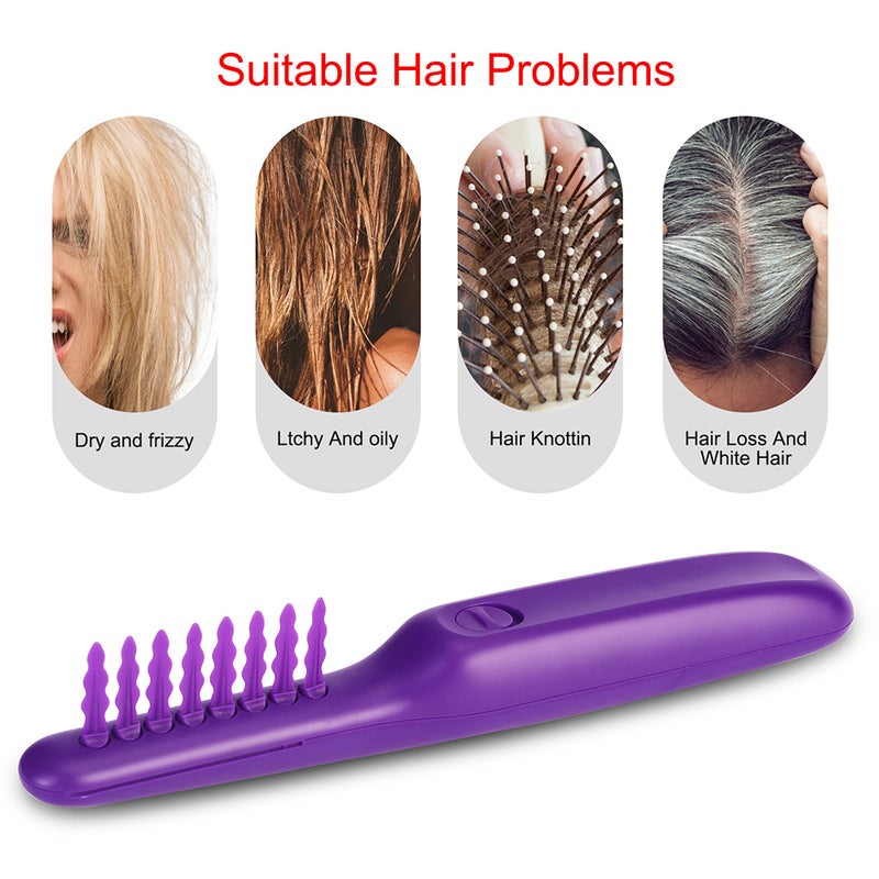 Generic Electric Detangling Comb Purple 29X4X8cm  - Image 3