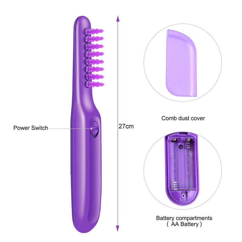 Generic Electric Detangling Comb Purple 29X4X8cm  - Image 2