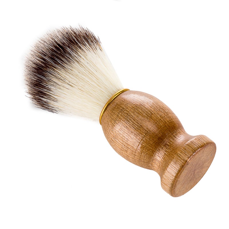 Men's Beard Shaving Brush Beige 11X4X4cm - Image 4
