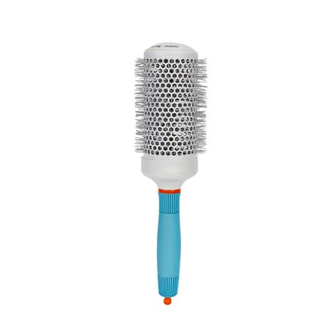 Round Blow Drying Hair Brush With Antistatic Bristle Silver / Blue 27X6X6cm