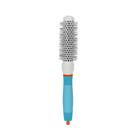 Round Blow Drying Hair Brush With Antistatic Bristle Silver / Blue 27X3.5X3.5cm