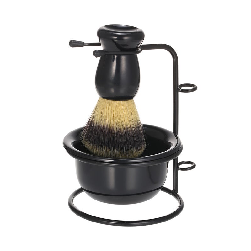 Shaving Brush Stand And Bowl Set Black 14X8.7X10.5cm - Image 5