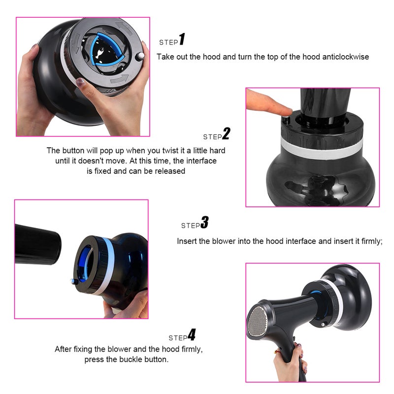 Generic - Universal Hair Dryer Diffuser Black 17X12X17cm - Image 1