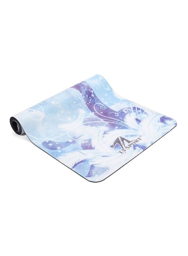 تي أيه سبورتس بساط يوغا من الجلد السويدي مزين بطبعة باللونين الأزرق والأبيض 5مم - Image 2