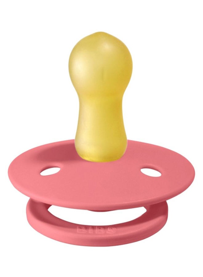 بيبس لهاية مقاس 2، للأطفال حديثي المشي من عمر 6 - 18 شهراً، قطعة واحدة، بلون مرجاني - Image 2