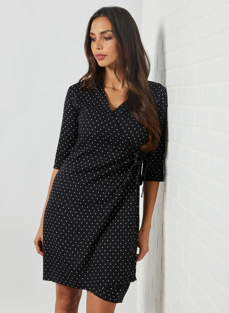 High Streets Polka Dotted Mini Dress