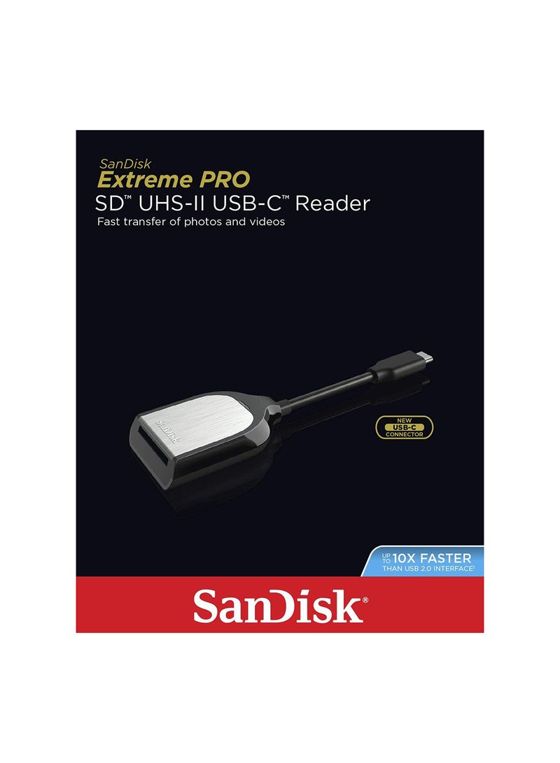 قارئ إكستريم برو لبطاقات SD UHS-II وبمنفذ USB-C أسود/ فضي - v1604078758/N40509023A_3