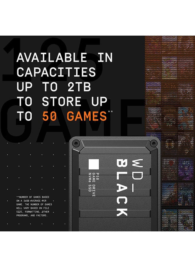 P50 Game Drive SSD - up to 2000MB/s read speed, USB 3.2 Gen 2x2 1 TB