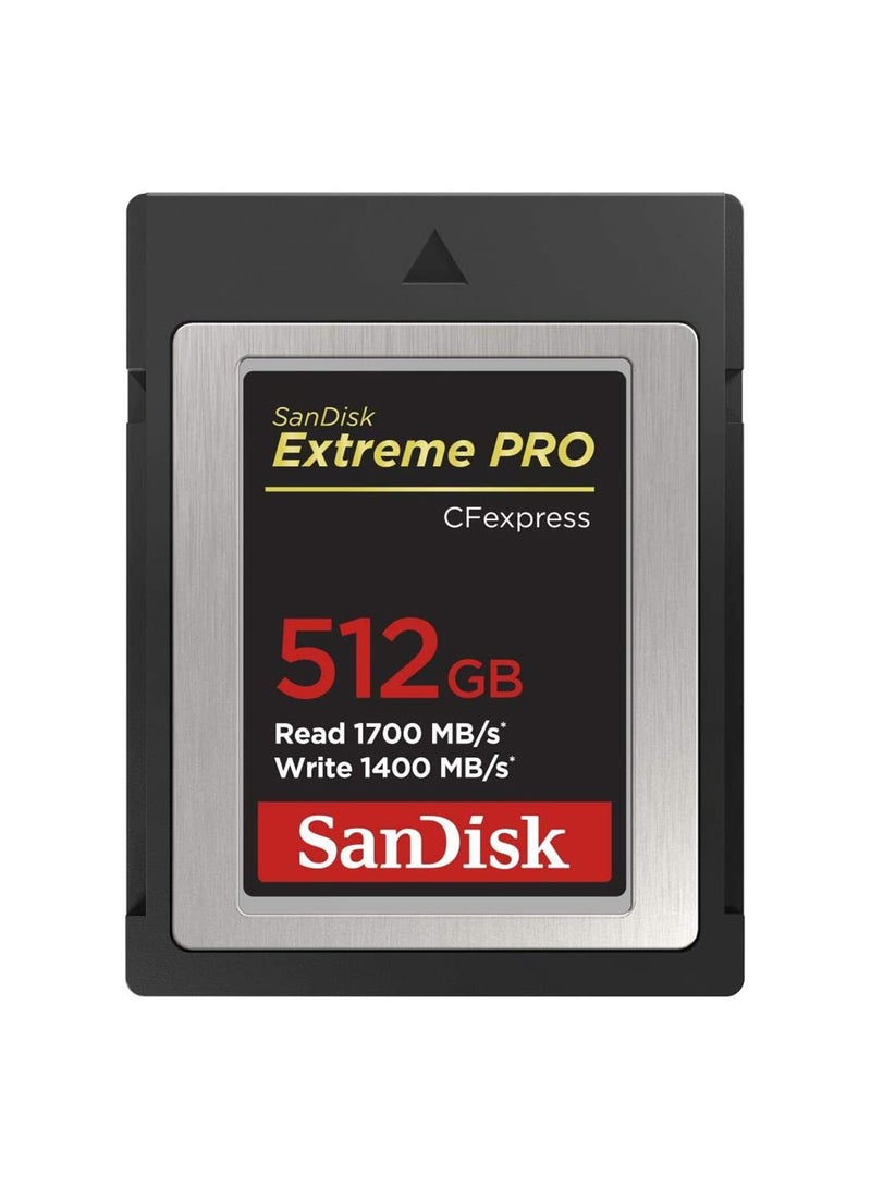 Sandisk - Extreme PRO CFexpress Type B Card – 1700MB/s Read Speed, 1400MB/s Write Speed - 512 GB - Image 1