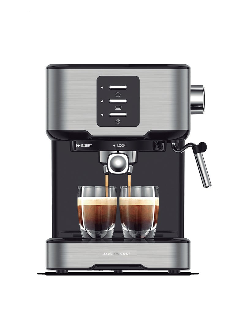 ألسيف إليك ماكينة صنع قهوة إسبريسو بقدرة 850 وات وسعة 1.5 لتر 1.5 L 850.0 W E03417 أسود/فضي - Image 1