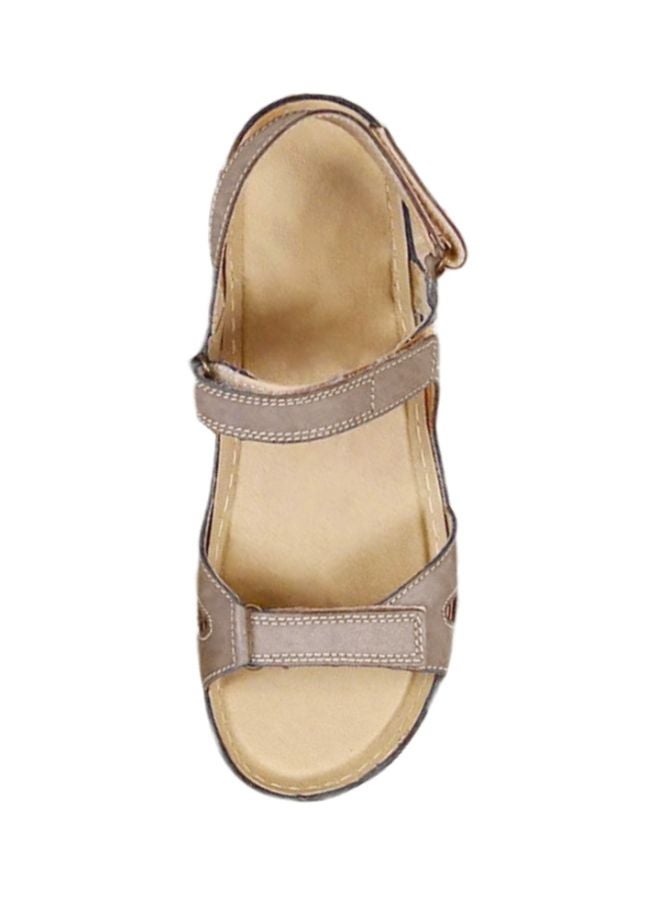 Double Strap Casual Sandals Grey/Beige  - Image 2