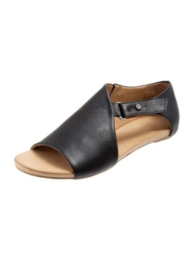 Side Belt Flat Sandals Black/Brown  - Image 2
