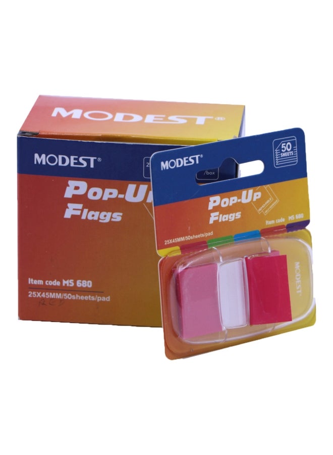 Pack Of 12 Pop-up Flag Red